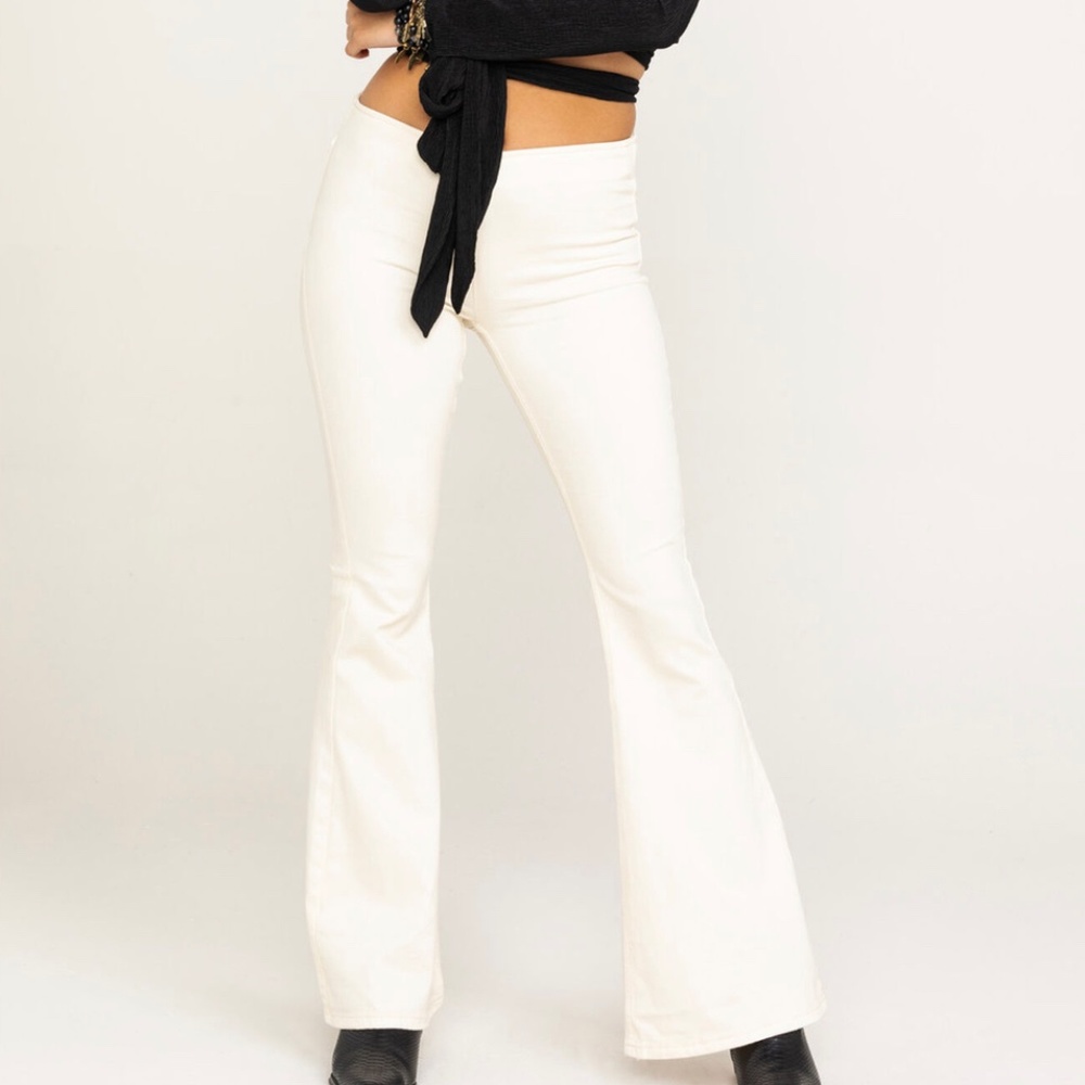 FREE PEOPLE PENNY LANE PULL ON FLARE JEANS